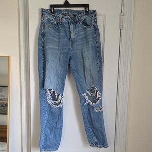 American Eagle Outfitters Light Blue Ripped Boyfriend Jeans
